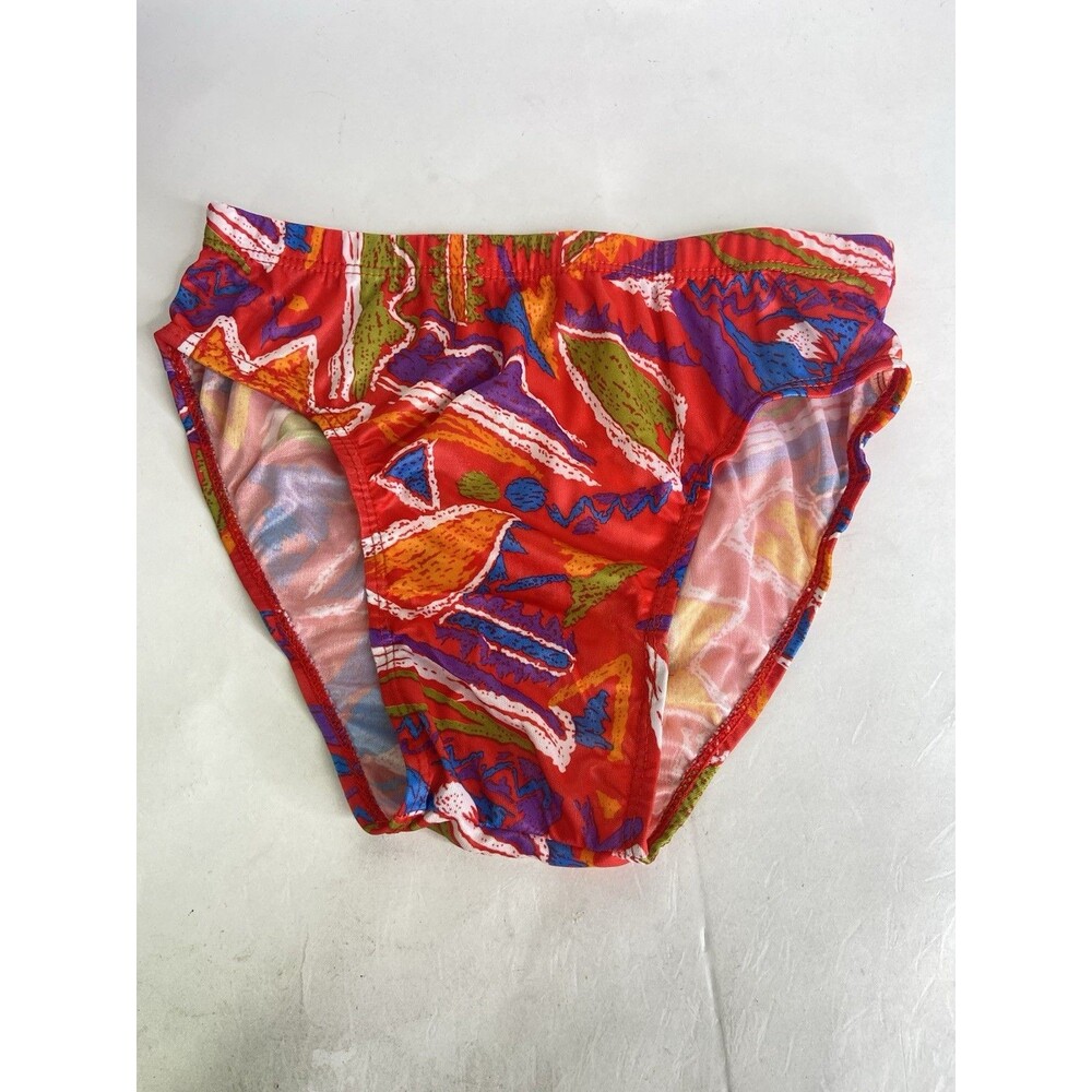 VTG Picopi Mens Size S Low Rise Polyester Fashion Print Brief Underwear 1 Piece